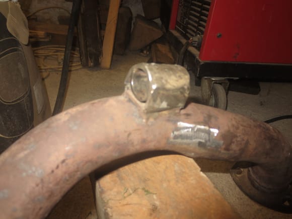 Rewelded onto the over  axle pipe