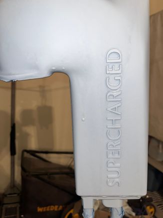 Small imperfection that I had to sand before a second coat if primer. 