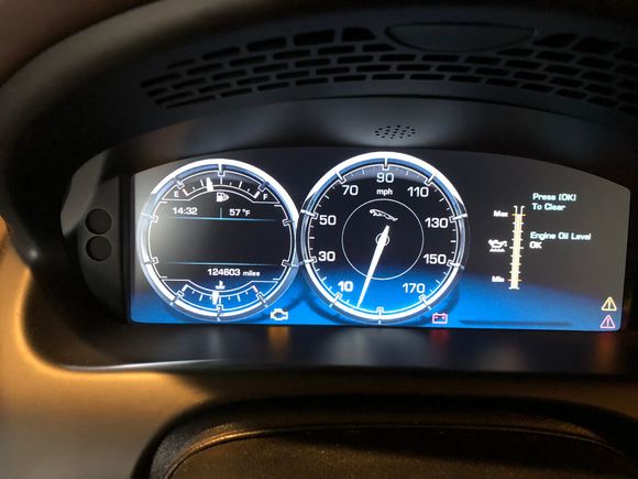 Oil level reading Max after adding 7.5 qt. Level not detected at 7.0 qt.