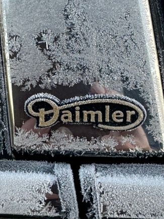 Swapped the V8 badge for an older style Daimler one