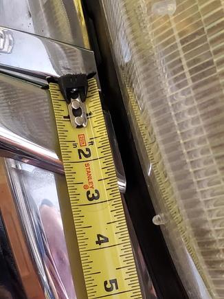 Original is about 2 1/2 wide at the base