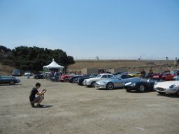 Part of the 2016 Jaguar Corral at Laguna Seca.