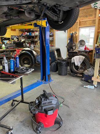 Photo 6; Shop Vac Pumping Fluid.