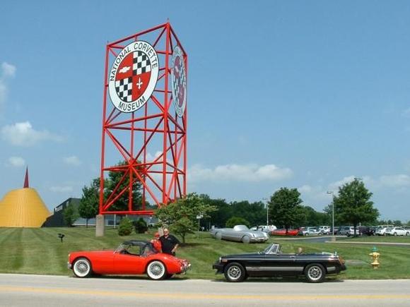 At Corvette Factory in Bowling Green, Kentucky.  The '80 MGB used to be mine so it was a fun time.