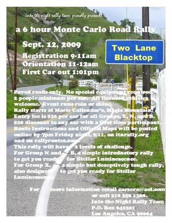 Two Lane Blacktop Rally Info