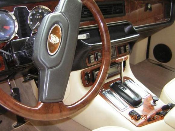 New wood and steering wheel