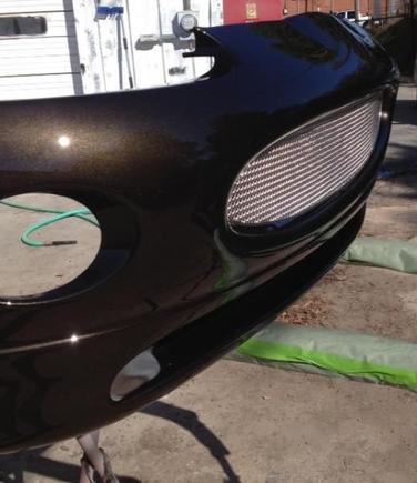 image close up of color. Custom metallic black walnut.