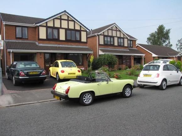 The fleet of cars