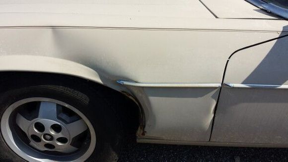 Back out another car a few weeks earlier just happened to crunch it.