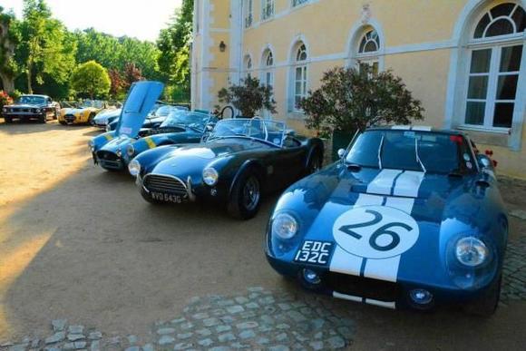 Daytona and Cobra by the chateau