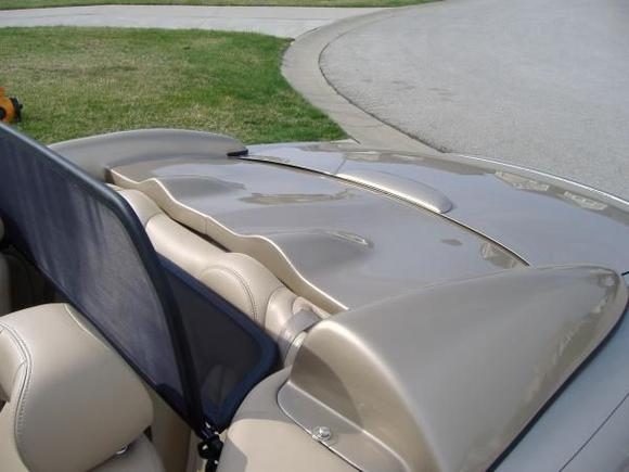 Close up of new tonneau cover.