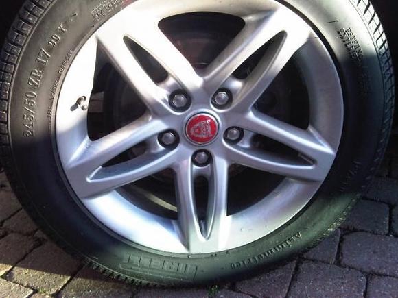 Red wheel badge