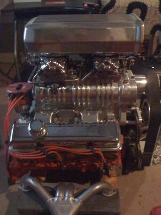 SB Chevy 350 B&amp;M 250 blower, dual 750 cfm Holley carbs and snorkel... wife really really wanted it gone..... I had a fleeting thought of putting into the xj6 but I couldnt bring myself to molesting the car like that