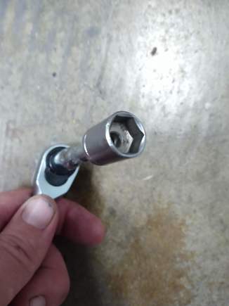 Here's the Taiwan 1/2" socket I used to get at the hard to get bolt on the oil pan, just for kicks...