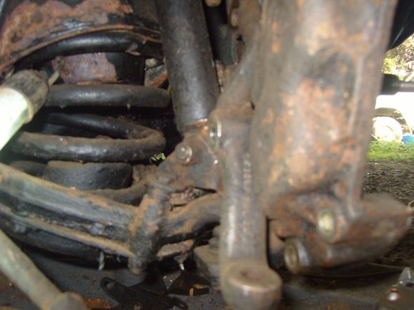 The Steering Arm was Seized on the Shaft of the Bolt and wouldn't come off, no matter how hard I bashed it with a FBH!