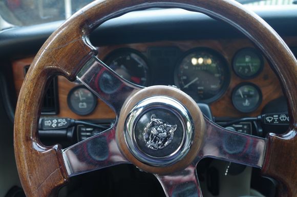 Close-up of the steering wheel. We call this "backwoods engineering" where I'm from.