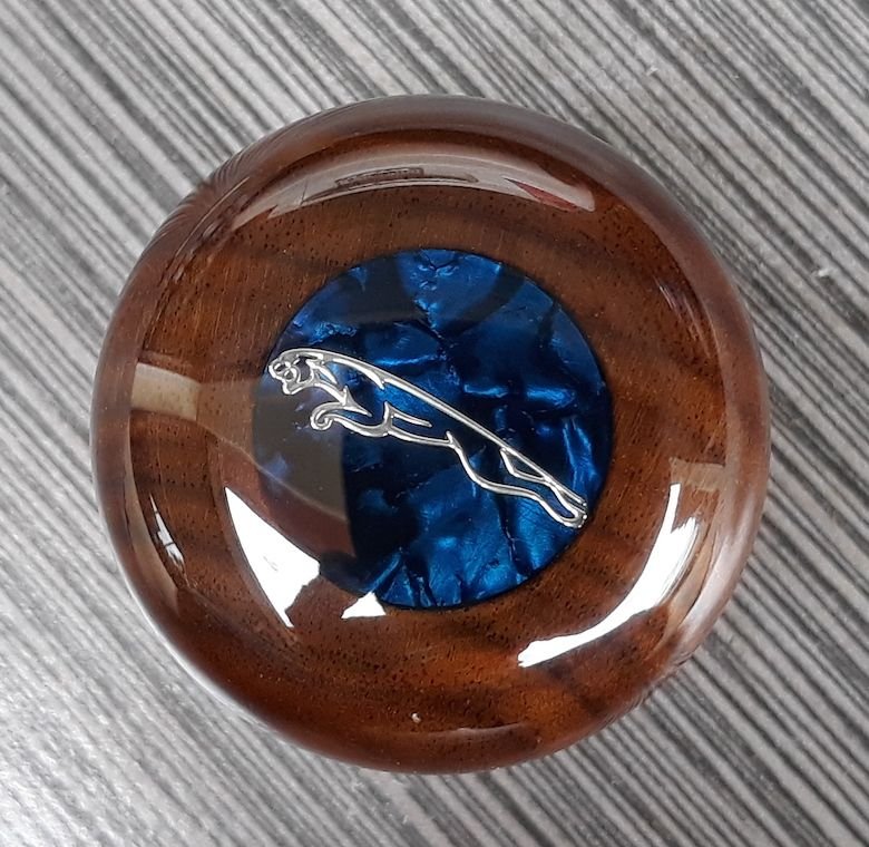 Accessories - Custom inlaid Walnut Jaguar Gear Shift Knob 1988-2008 - New - 1988 to 2008 Jaguar All Models - Altamonte Springs, FL 32714, United States