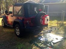 Adding my presents to the Jeep