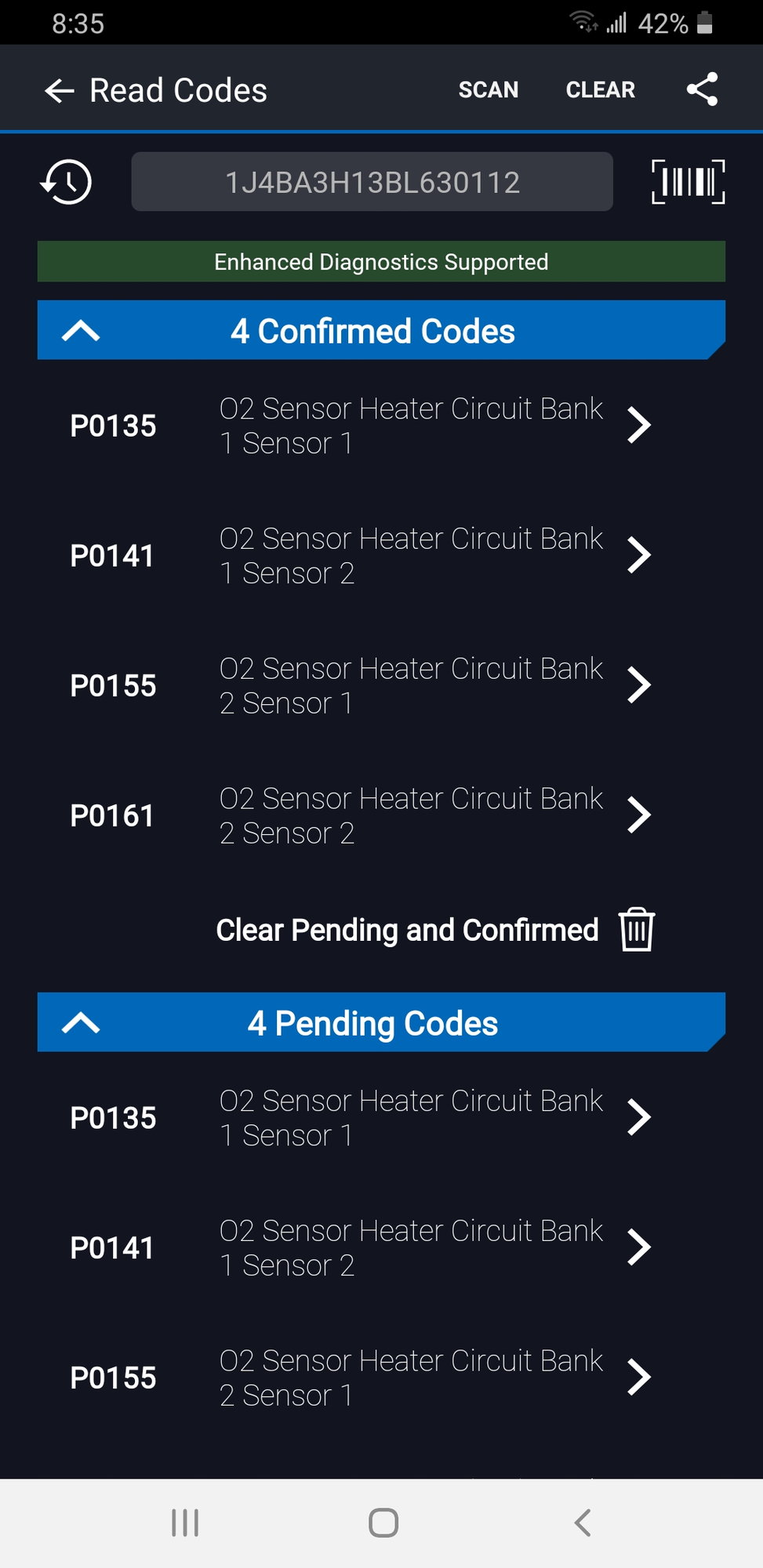 2011 Jk Sport with O2 sensor readings in all 4 sensors  - The  top destination for Jeep JK and JL Wrangler news, rumors, and discussion