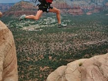 Carl gets 5-stars for the jump on &quot;The Mace&quot;, the landing wasn't very pretty though! Sedona, Arizona 2006