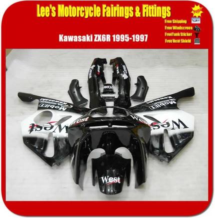 kawasaki ninja zx6r 1995 1997 fairing 07 West AD design
