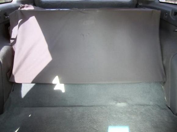 Back of Car Inside.  Grille cloth.