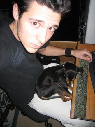 Me and my Dog monty at home in 06'.