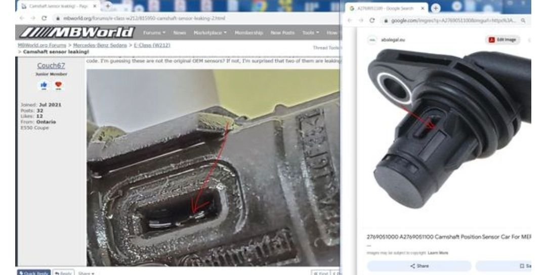 LEAKING 276-NA CPS Long slots leak oil into harness