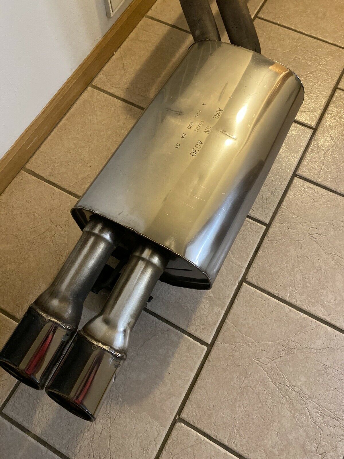 0002 Mercedes W210 Stock E55 Exhaust with Muffler **POLISHED