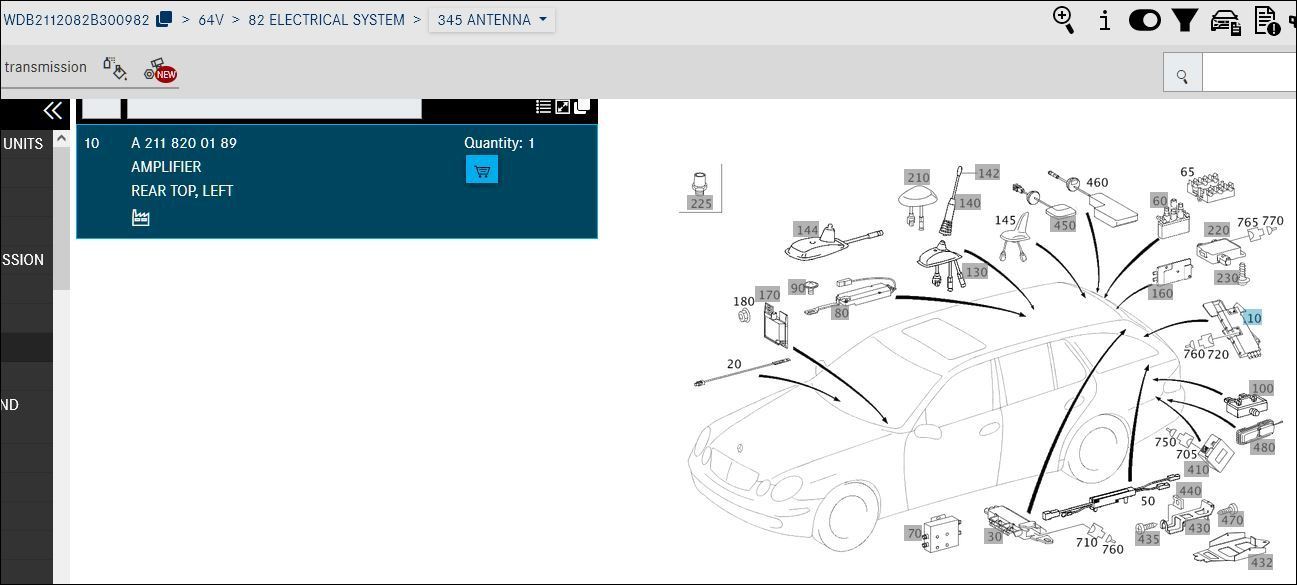 W211 Antenna Amplifier location Forums