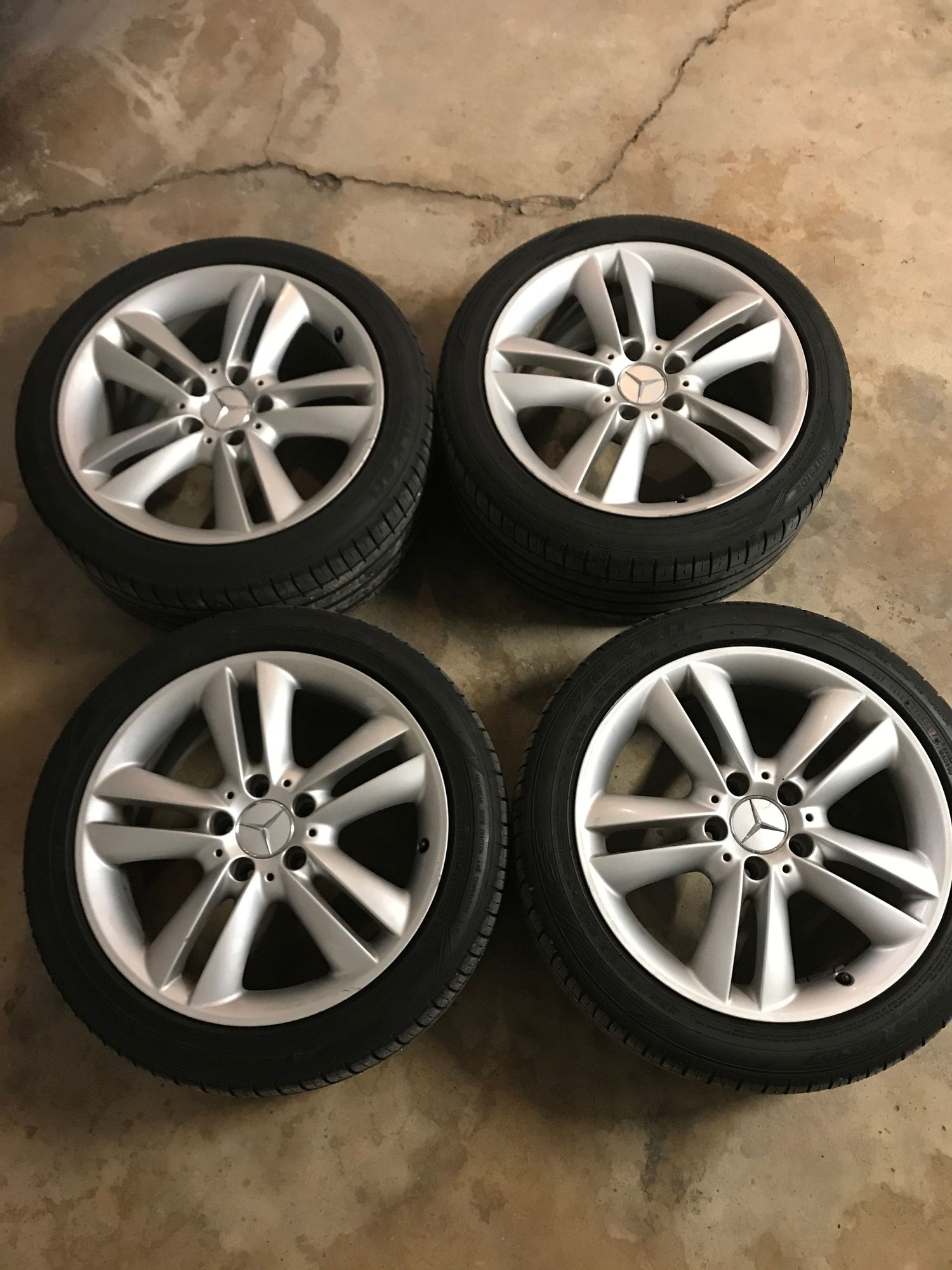 Wheels and Tires/Axles - 17" Mercedes Benz wheels CLK W208 W209 w210 staggered 17x7.5 17x8.5 5x112 - Used - 1998 to 2002 Mercedes-Benz CLK430 - 1996 to 2002 Mercedes-Benz CLK320 - Joliet, IL 60436, United States