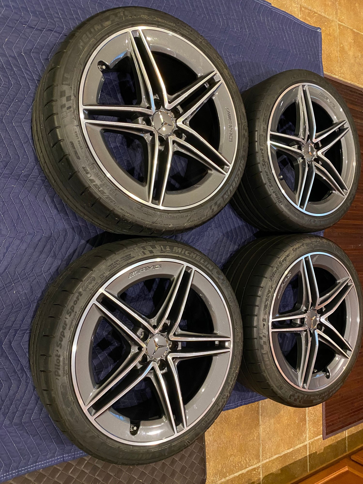 Wheels and Tires/Axles - 19 Inch Wheels Original C63 C63S AMG Sedan W205 W204 Complete Set - Used - 2008 to 2020 Mercedes-Benz C63 AMG - Huntsville, AL 35824, United States