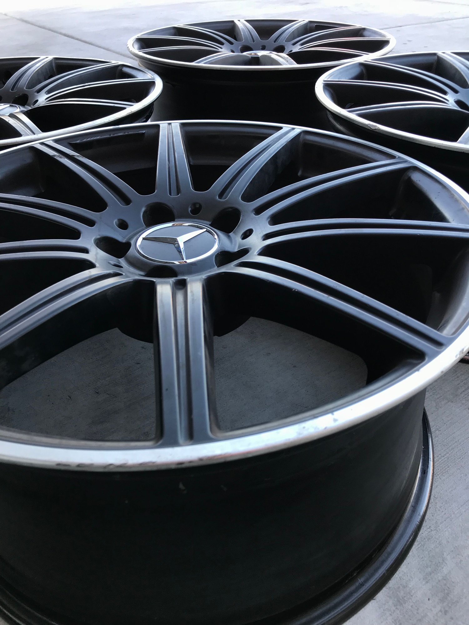 Wheels and Tires/Axles - E63s AMG W212 Satin Black Wheels - Used - 2014 to 2016 Mercedes-Benz E63 AMG S - Palm Springs, CA 92240, United States