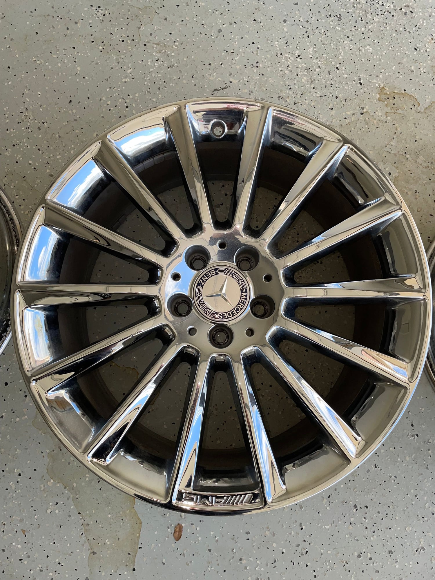 Wheels and Tires/Axles - 4x AMG 19 inch W205 C300 Multispoke Chrome Wheels - Used - 2015 to 2021 Mercedes-Benz C63 AMG - 2015 to 2021 Mercedes-Benz C-Class - Dallas, TX 75201, United States