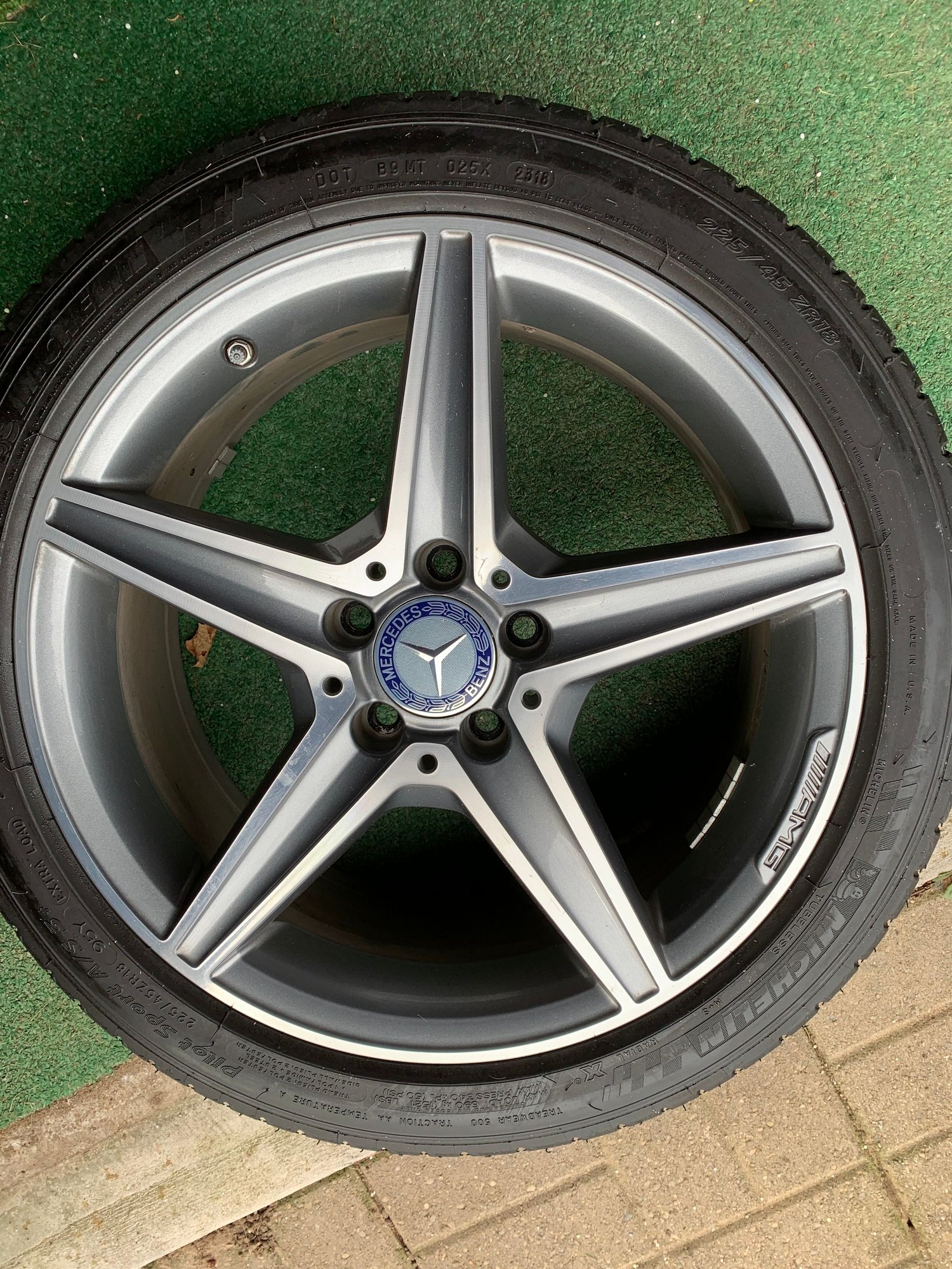 Wheels and Tires/Axles - Set of 4 W205 C400 AMG OEM Wheels - 18" w/ New Pilot Sport Tires - Used - 2015 to 2021 Mercedes-Benz C-Class - South Bend, IN 46517, United States