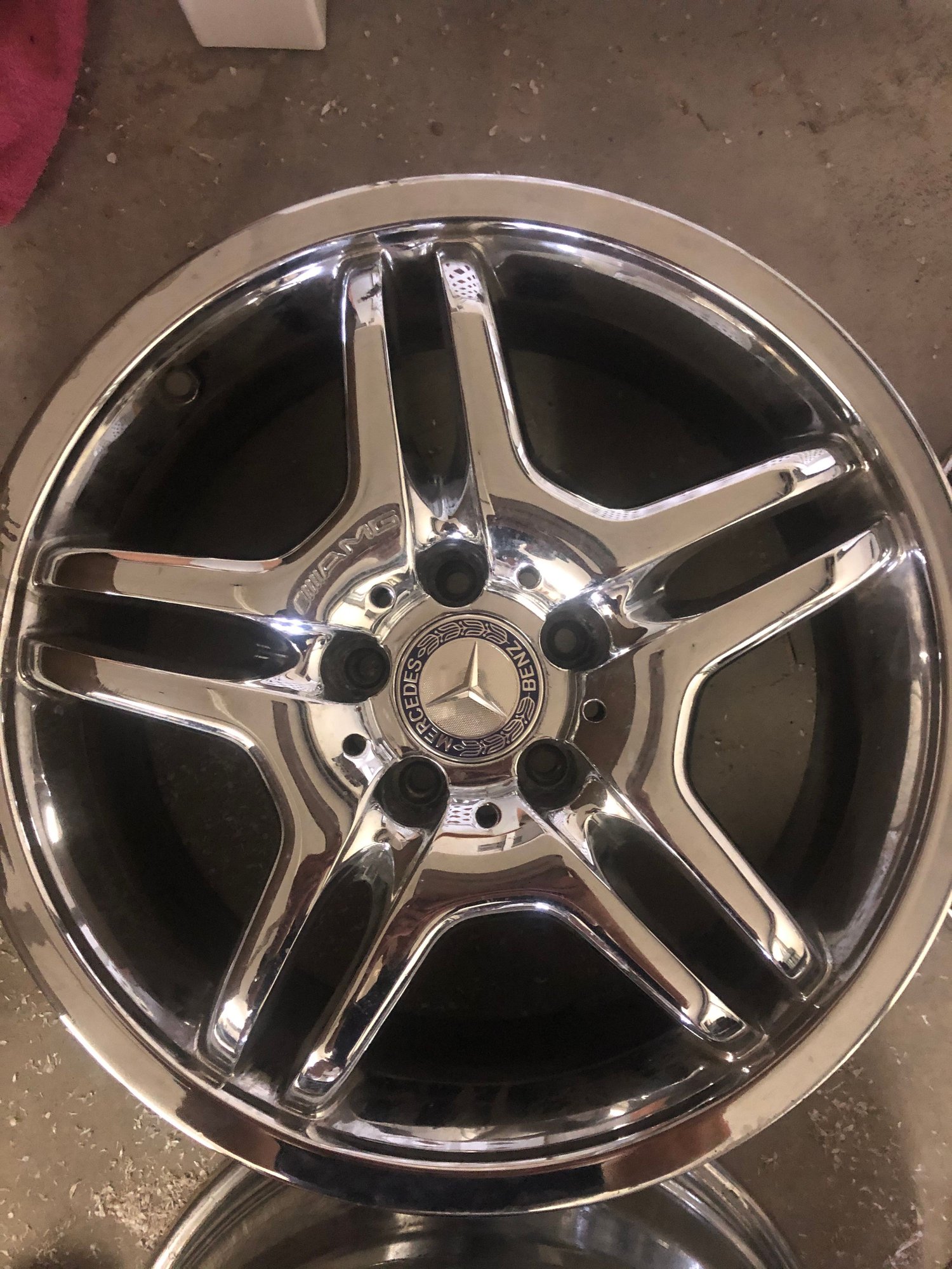 Wheels and Tires/Axles - AMG Double 5 Spoke Chrome Wheel Set off 2009 CLK - Used - 2006 to 2009 Mercedes-Benz CLK550 - Fort Lauderdale, FL 33304, United States