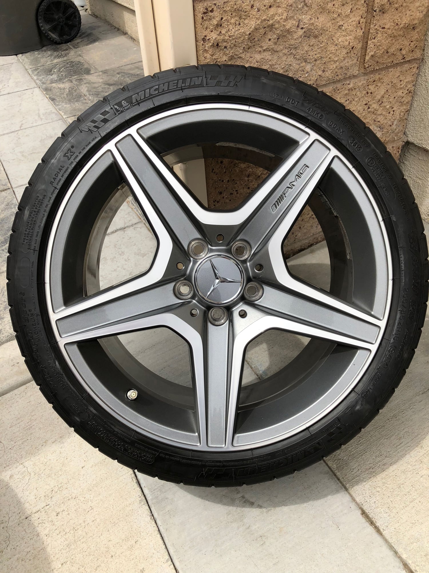 Wheels and Tires/Axles - OEM 18" C63 AMG 5 SPOKE WHEELS w/ TPMS and Michelin PSS - Used - 2009 to 2015 Mercedes-Benz C36 AMG - Riverside, CA 92507, United States