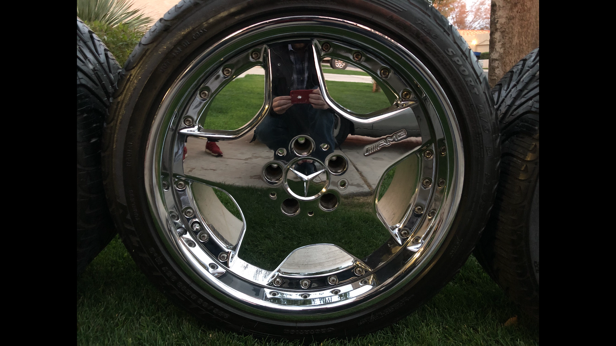 Wheels and Tires/Axles - Rare authentic bbs amg 2 piece staggered chrome monoblock wheels. - Used - Phoenix, AZ 85233, United States