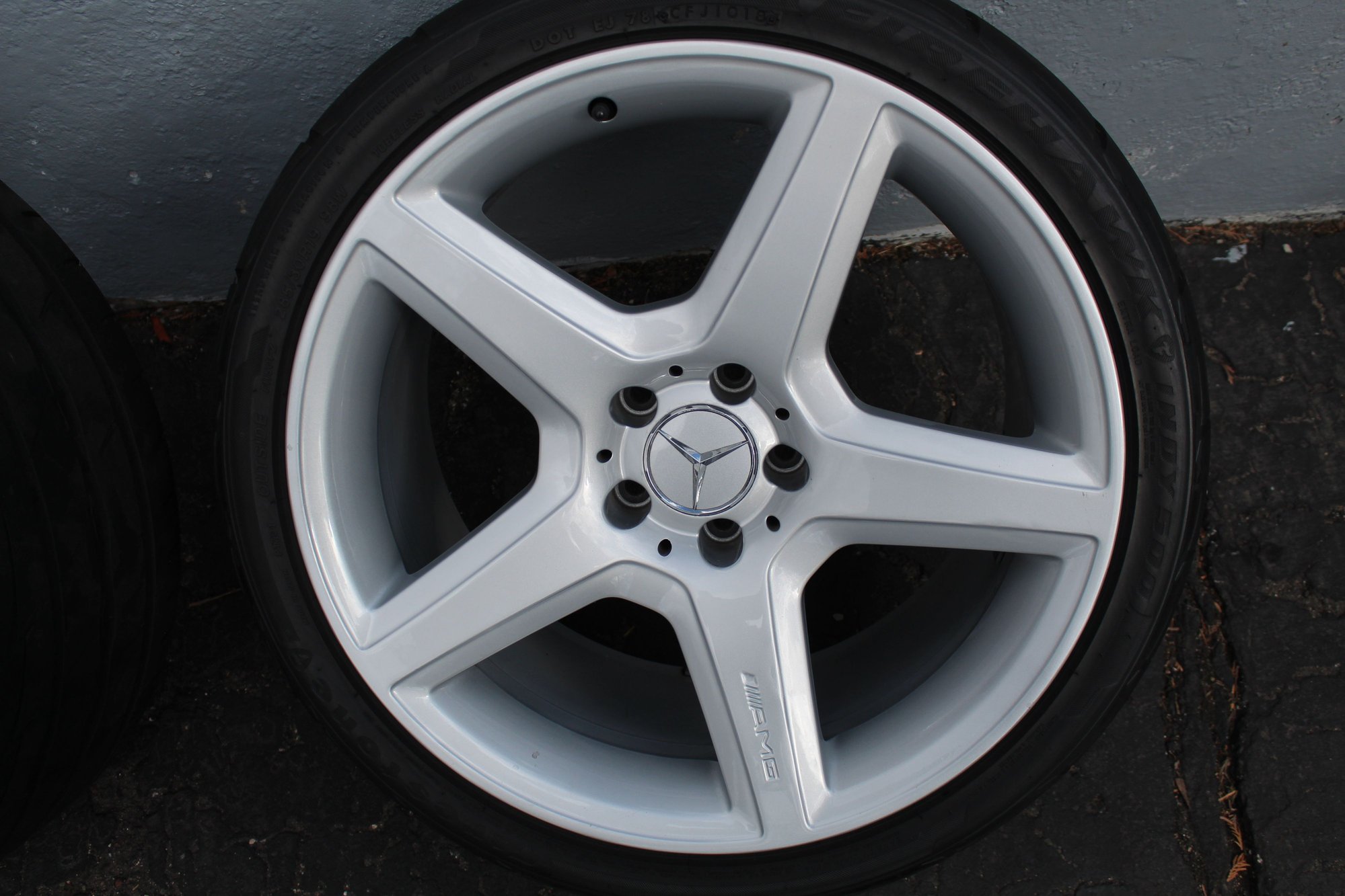 Wheels and Tires/Axles - 19 Inch Genuine OEM 5-Spoke AMG Wheel & Tire Set - Used - 0  All Models - West Hartford, CT 06110, United States