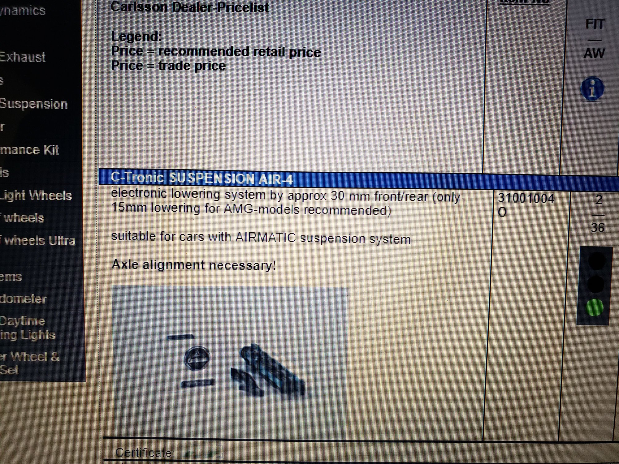 Steering/Suspension - FS Brand new Lowering module - C Tronic by Carlsson for W166, X166/ AMG63 - New - 2012 to 2015 Mercedes-Benz ML63 AMG - Seal Beach, CA 90740, United States