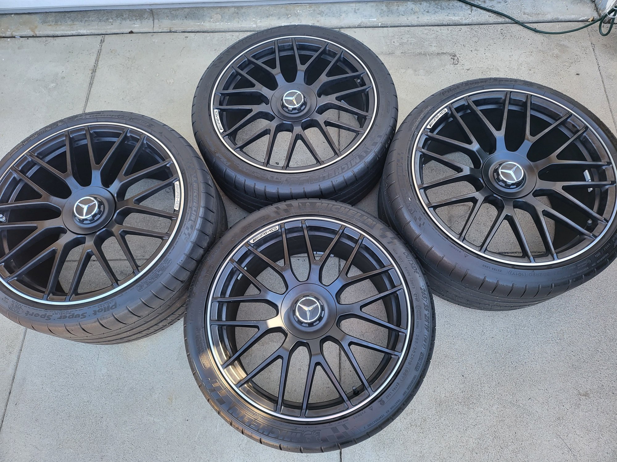 Wheels and Tires/Axles - AMG GTS Cross-spoke wheels and tires - Used - 2016 to 2021 Mercedes-Benz AMG GT - Los Angeles, CA 91406, United States