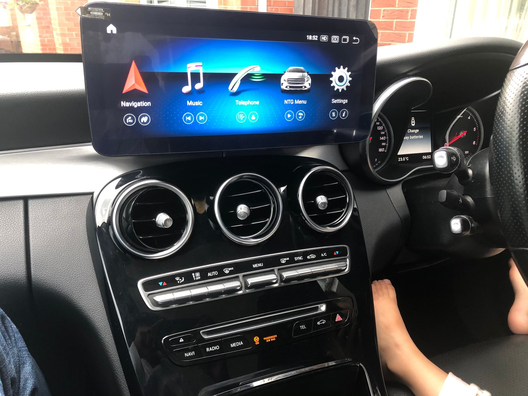 Car tablet Android 12/13 8+256 da 12.3” per Mercedes Classe C GLC