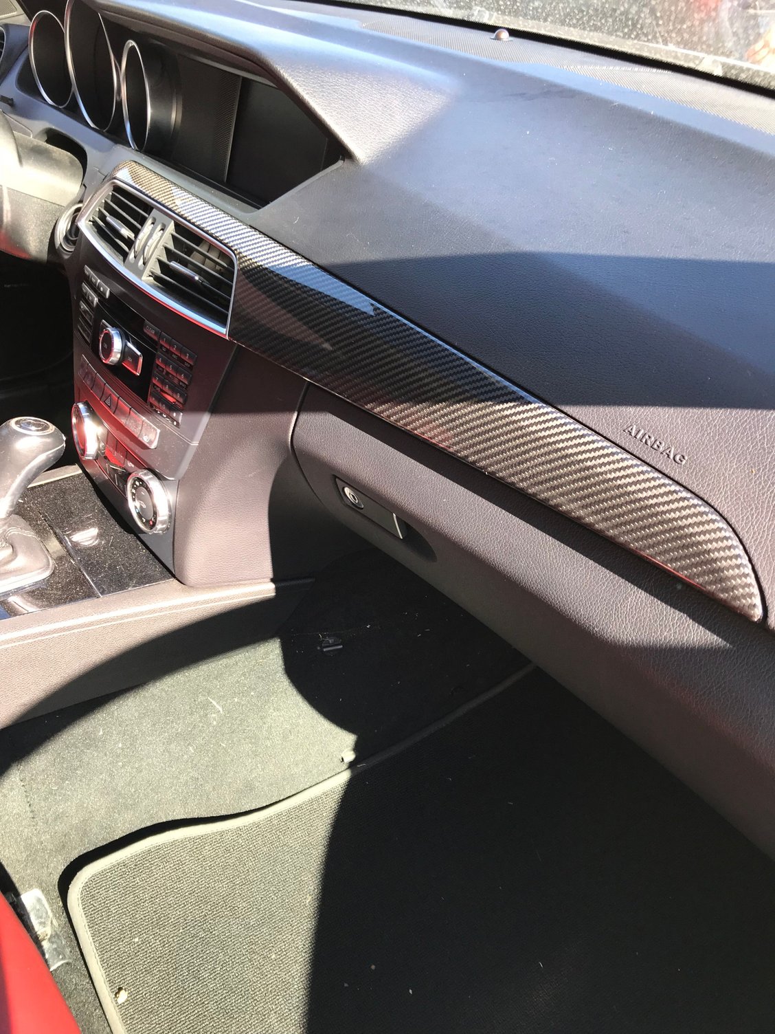 Facelift C63 Coupe Red Interior Full Interior + Carbon Fiber Trim