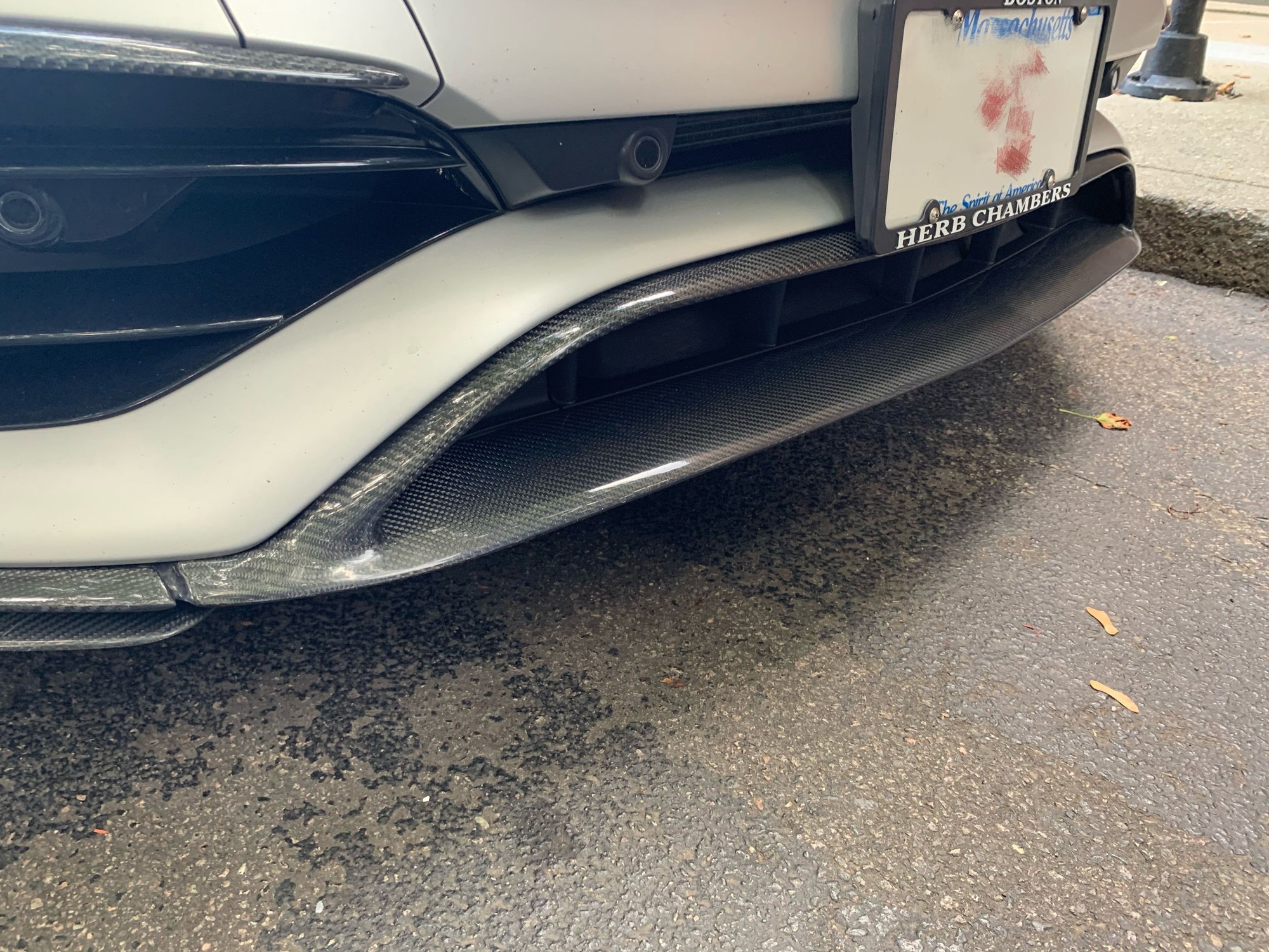 Exterior Body Parts - AMG Style Carbon Fiber Front Spoiler & Side spoilers for all 17-19 Mercedes Benz CLA - Used - 2017 to 2019 Mercedes-Benz CLA250 - Brookline, MA 02445, United States