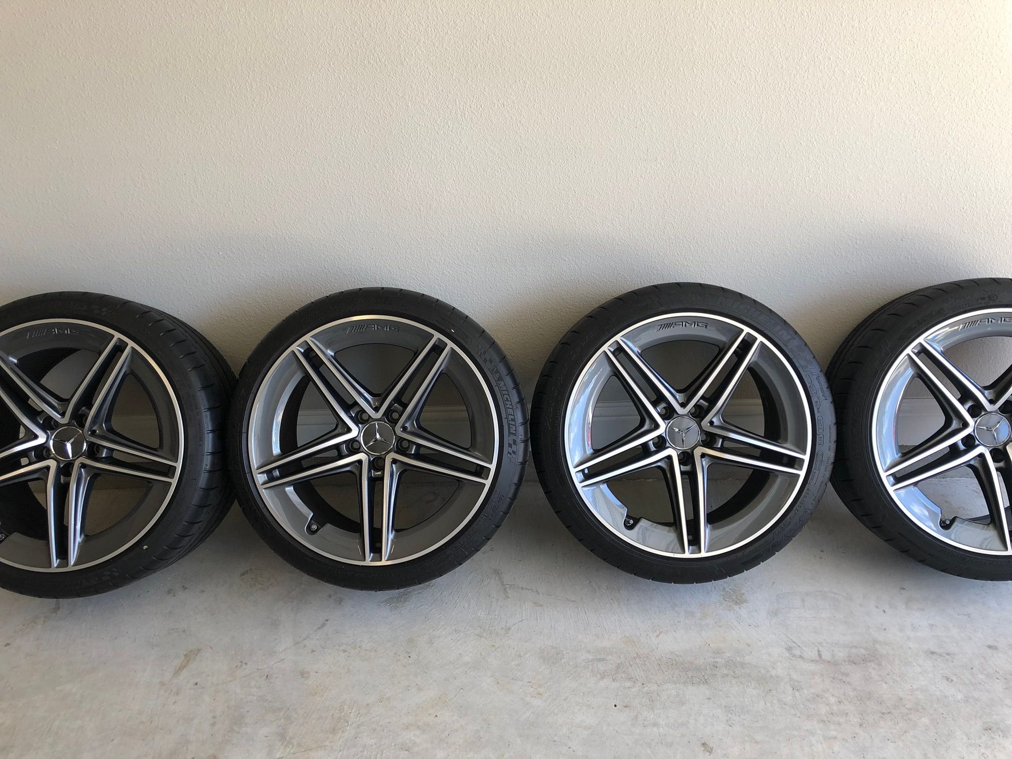 Wheels and Tires/Axles - OEM 2019 AMG C63S 5-Spoke Wheels with Michelin PSS Tires - New - 2019 to 2020 Mercedes-Benz C63 AMG S - Austin, TX 78739, United States
