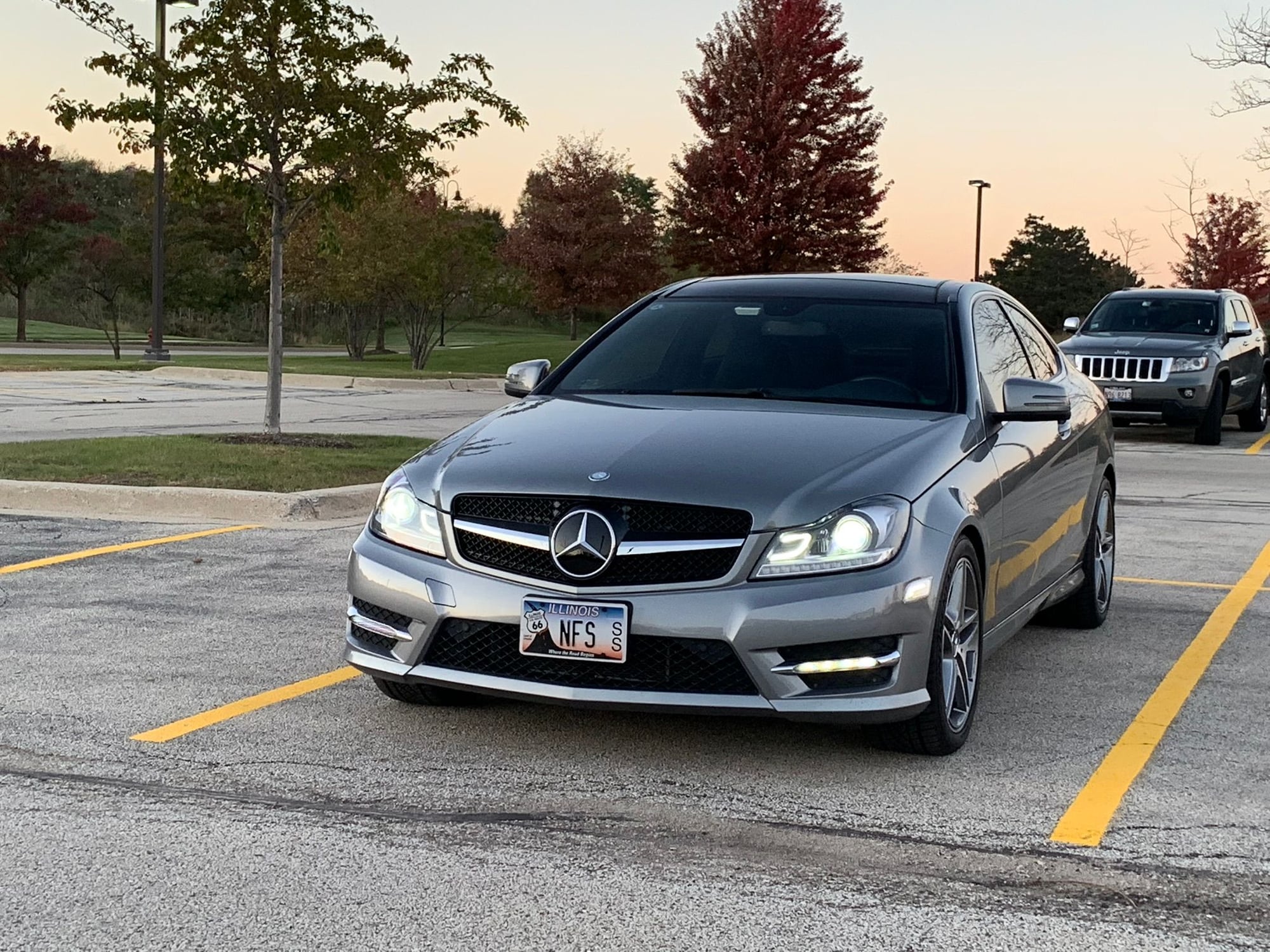 2012 Mercedes-Benz C350 - Low mileage 2012 c350 (blue efficiency) 4matic - Used - VIN WDDGJ8JB1CF907633 - 68,000 Miles - 6 cyl - AWD - Automatic - Coupe - Silver - Lindenhurst, IL 60046, United States