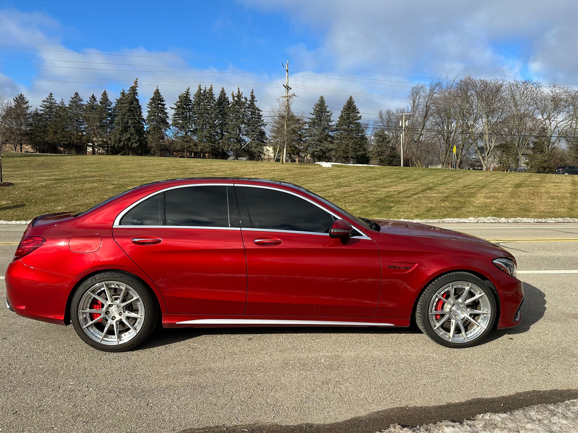 2017 Mercedes-Benz C63 AMG S - 2017 Mercedes Benz c63S AMG stage 2 PTG tuned rare color combo - Used - VIN 55SWF8HB0HU187460 - 33,000 Miles - 8 cyl - Red - Rochester Hills Michigan, MI 48307, United States