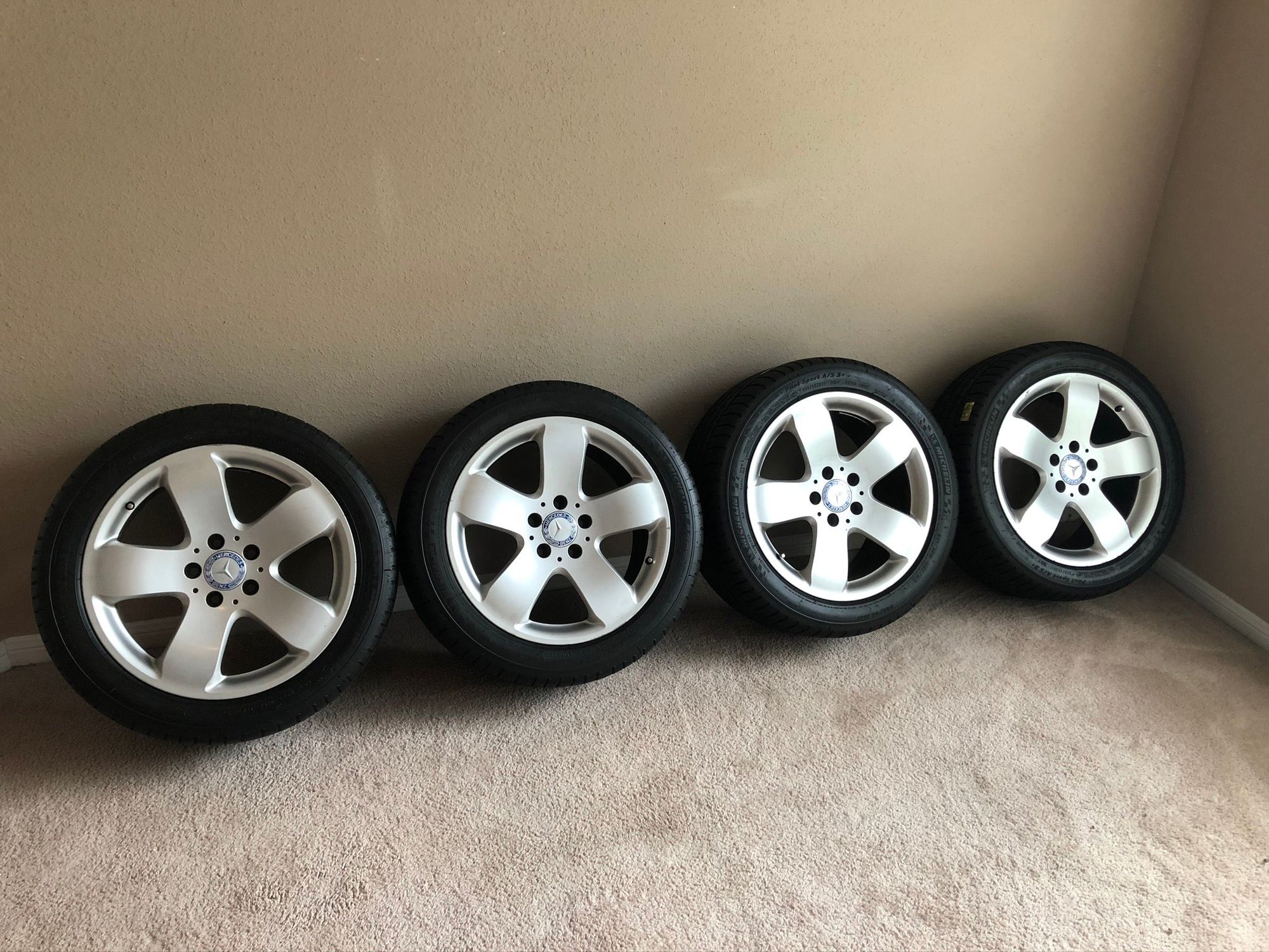 Wheels and Tires/Axles - W211 17" sport pkg wheels & almost new Michelin Pilot Sport A/S 3+ tires - Used - All Years Mercedes-Benz All Models - Jacksonville, FL 32216, United States
