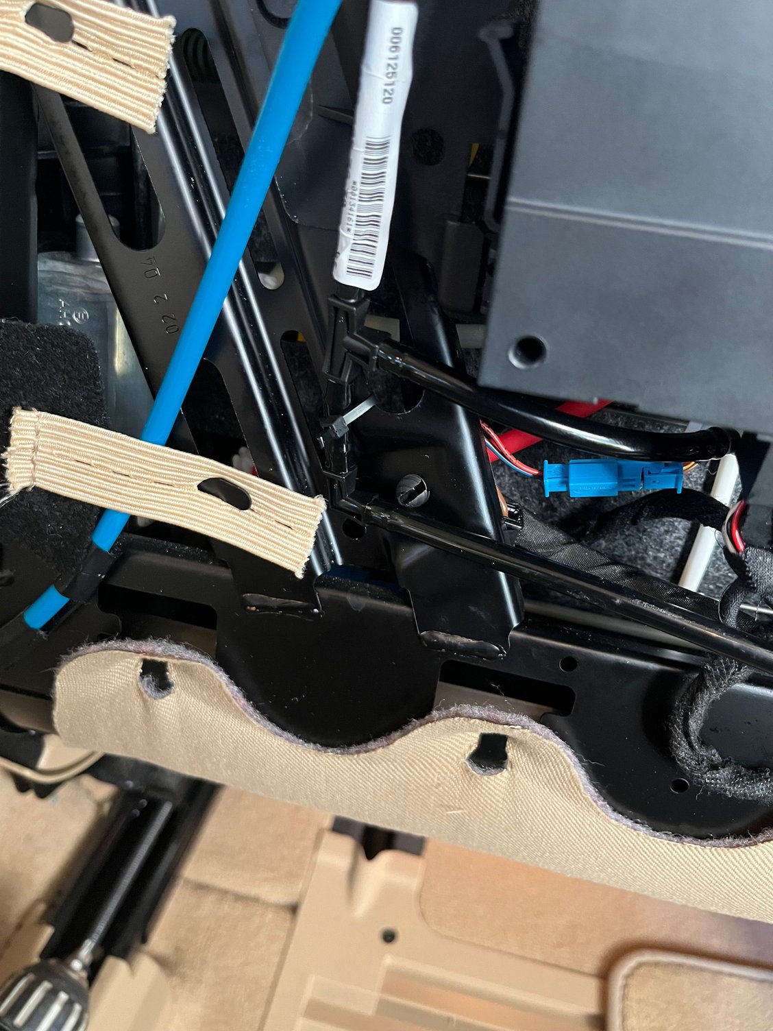 Replacement parts in place. 