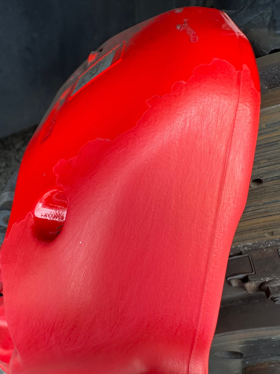Close up before passenger paint applied